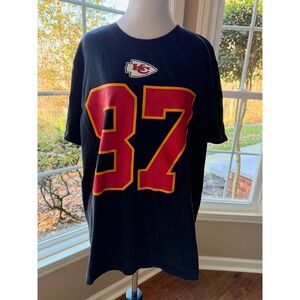 Kansas City Chiefs Travis Kelce 87 Nike NFL Football  T Shirt XL Black Red